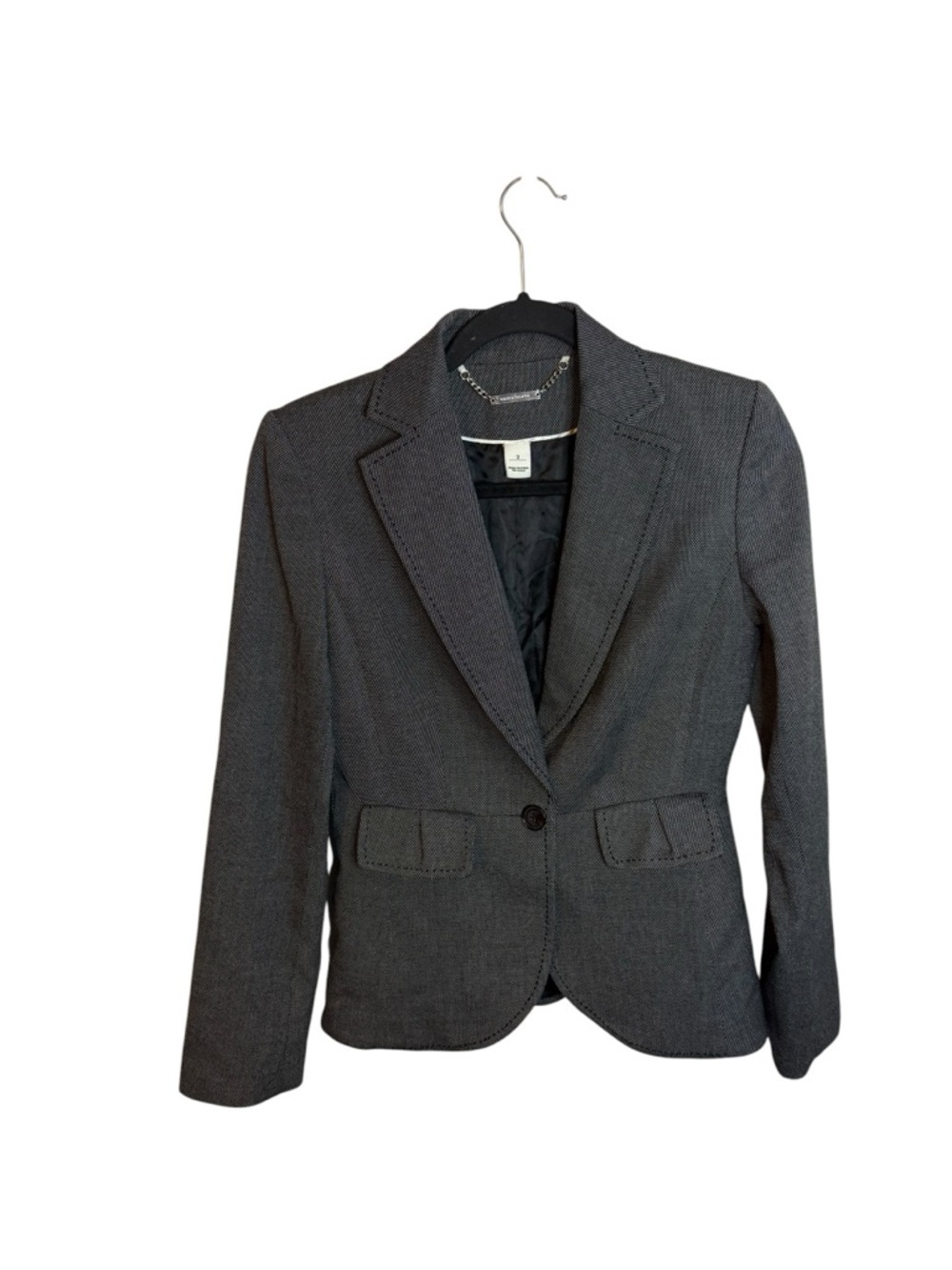 White House Black Market Black & White Speckled Y2K Preppy Blazer